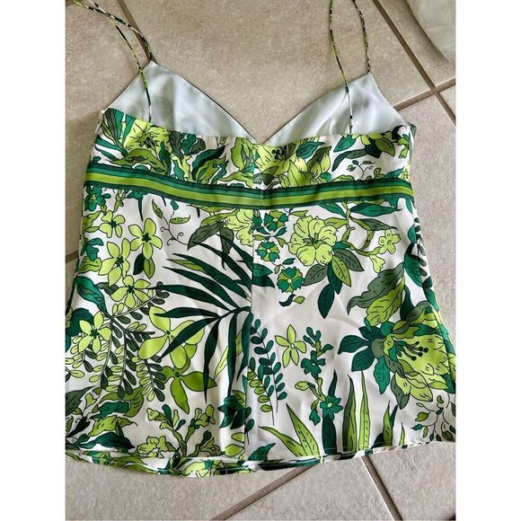 J.Crew Tropical Print V-Neck Sleeveless Top - Picture 6 of 8